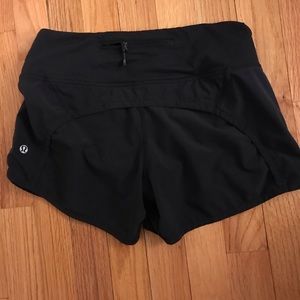 Classic Black LuluLemon Running Shorts